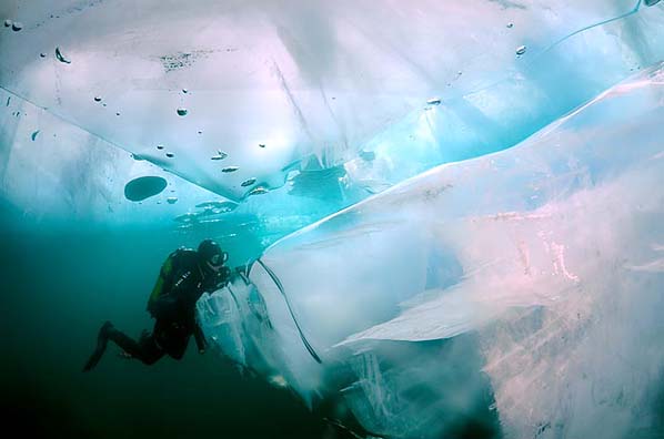 Exploration of ice in Baikal