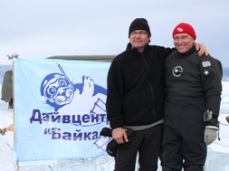 French underwater cameraman Didier Noirot and Gennady Misan